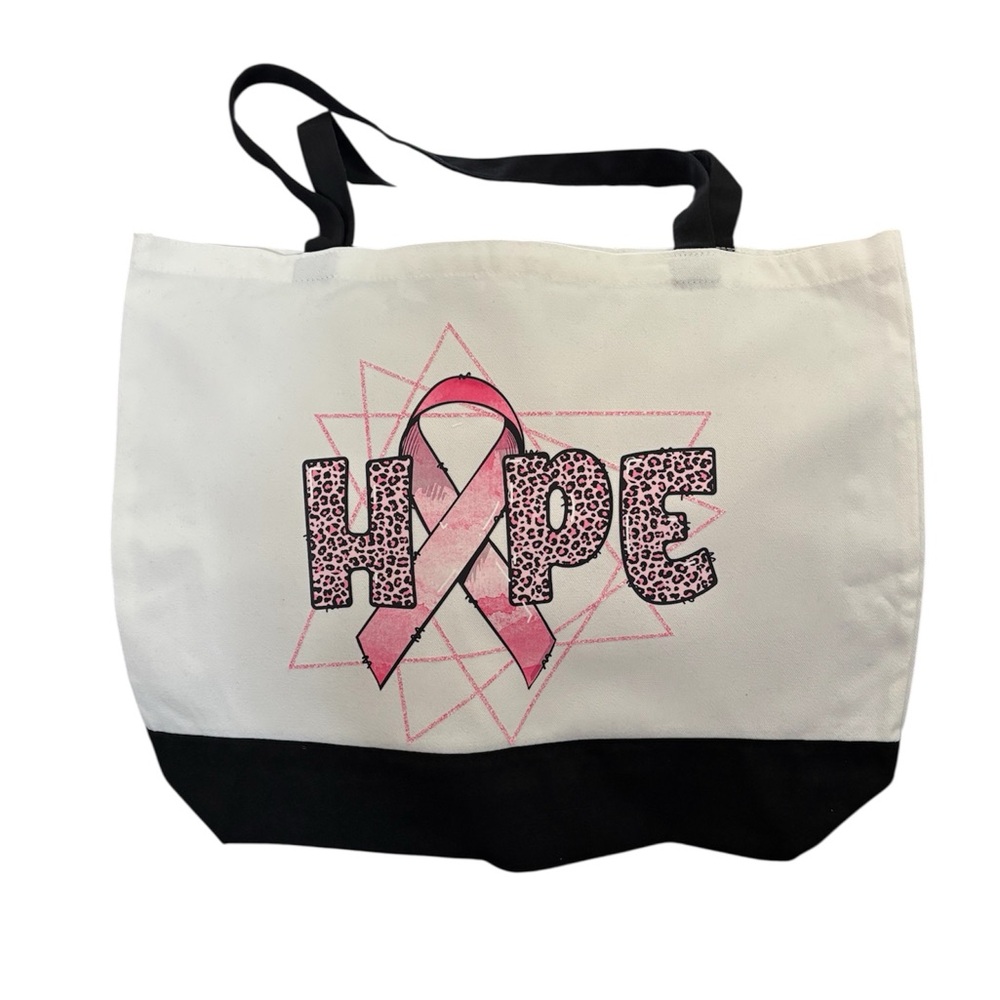 Hope Pink Ribbon Tote Bag - Picture 2 of 3